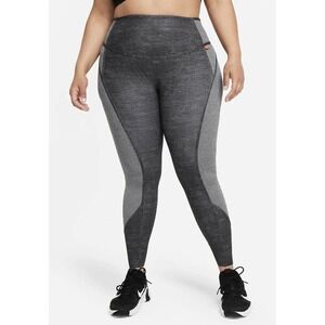 Nike Dri Fit One Luxe Leggings Size XXL Mid Rise Black/Heather gray Women's
